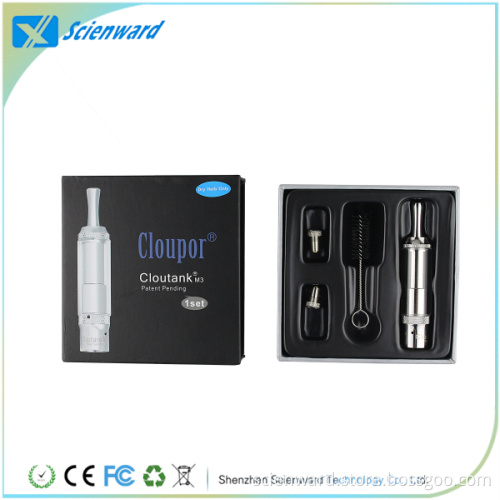 Pyrex Glass Atomizer Cloutank M3 Usage for Dry Herb /Wax with Factory Price (Cloutank M3 Vaporizer Kit)